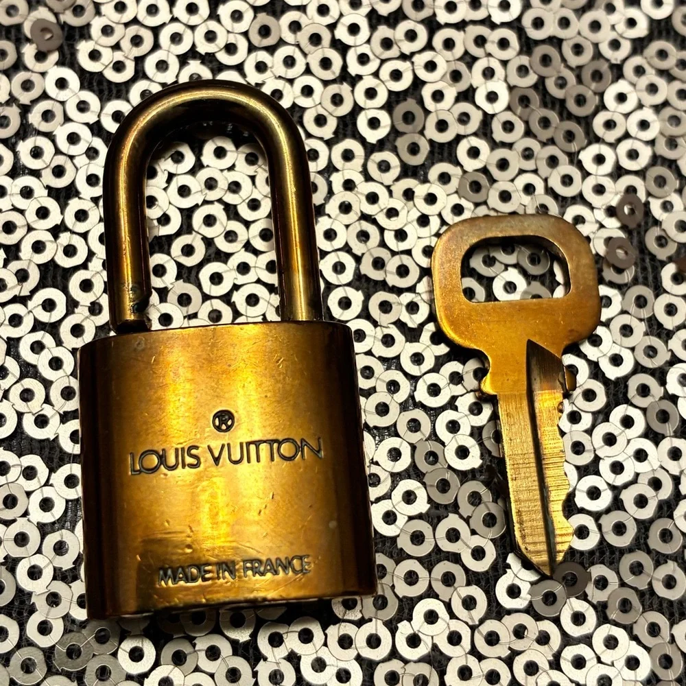 Louis Vuitton Gold Tone Brass Padlock and Key No. 300 - Picture 2 of 3
